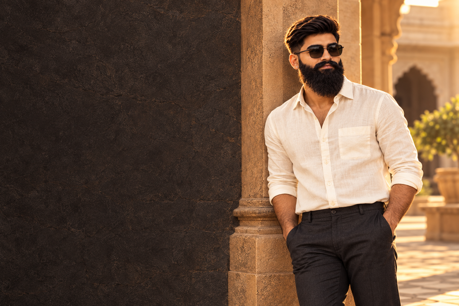 Baba Beardo modelling the new collection